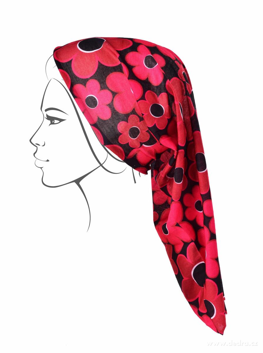 AIRFLEX, multifunkční šátek, pro sport & ochranu, univerzální velikost, DAISY, červený – náhled 4 | Grand Móda