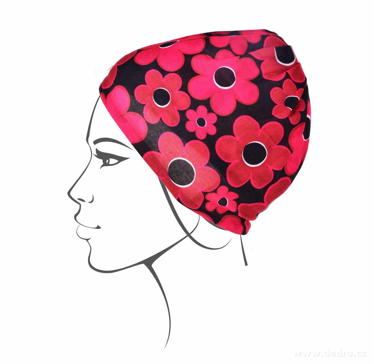 AIRFLEX, multifunkční šátek, pro sport & ochranu, univerzální velikost, DAISY, červený – náhled 6 | Grand Móda