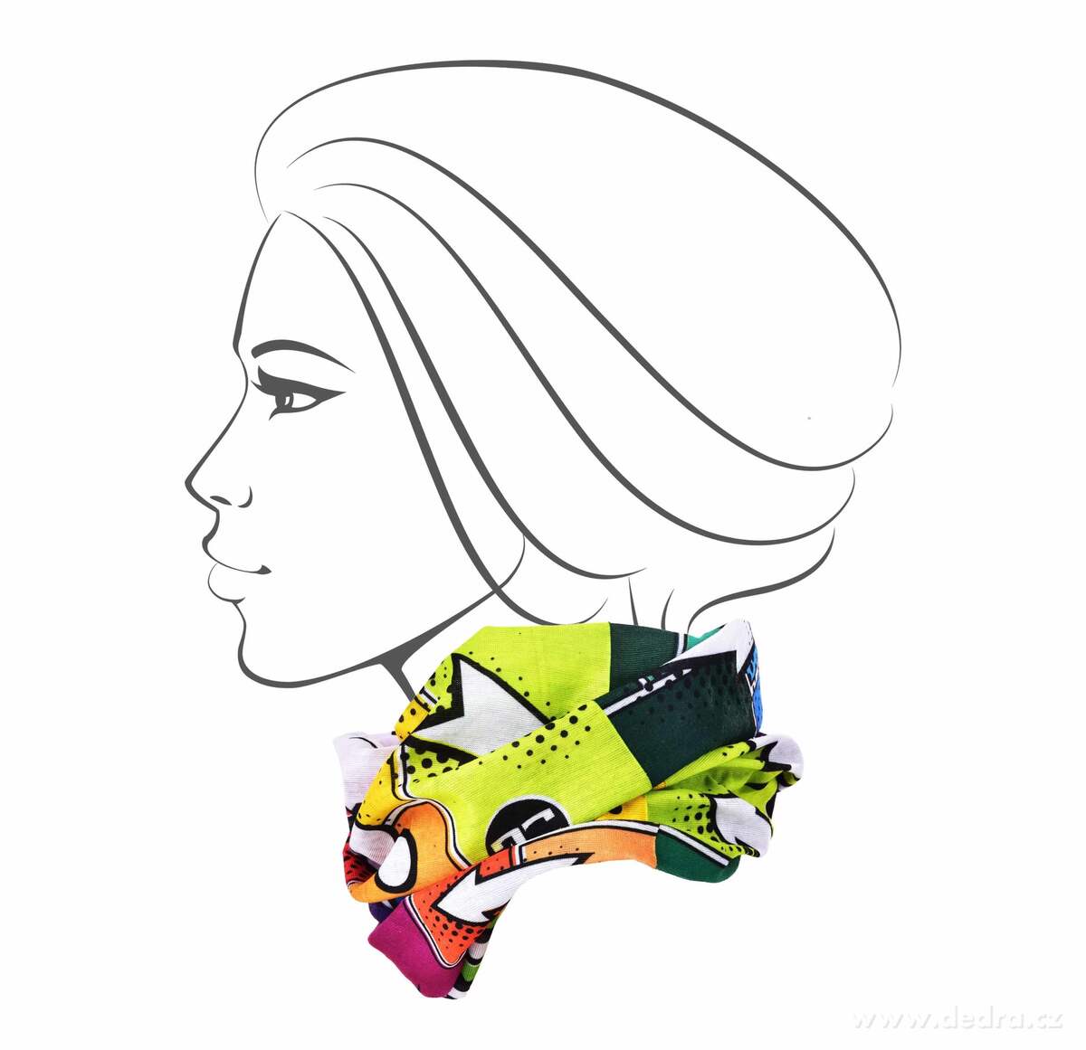 AIRFLEX, multifunkční šátek, pro sport & ochranu, univerzální velikost, COMICS FC – náhled 6 | Grand Móda