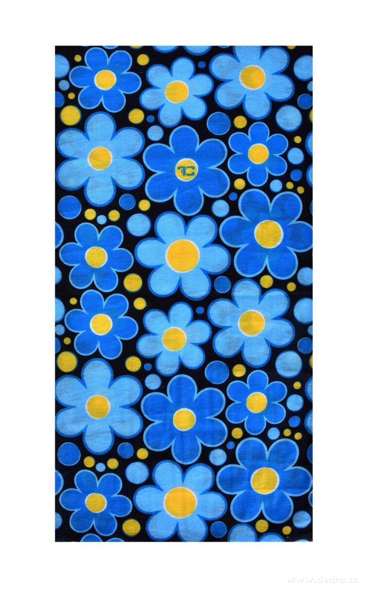 Multifunkční šátek modré DAISY FLOWERS – náhled 2 | Grand Móda