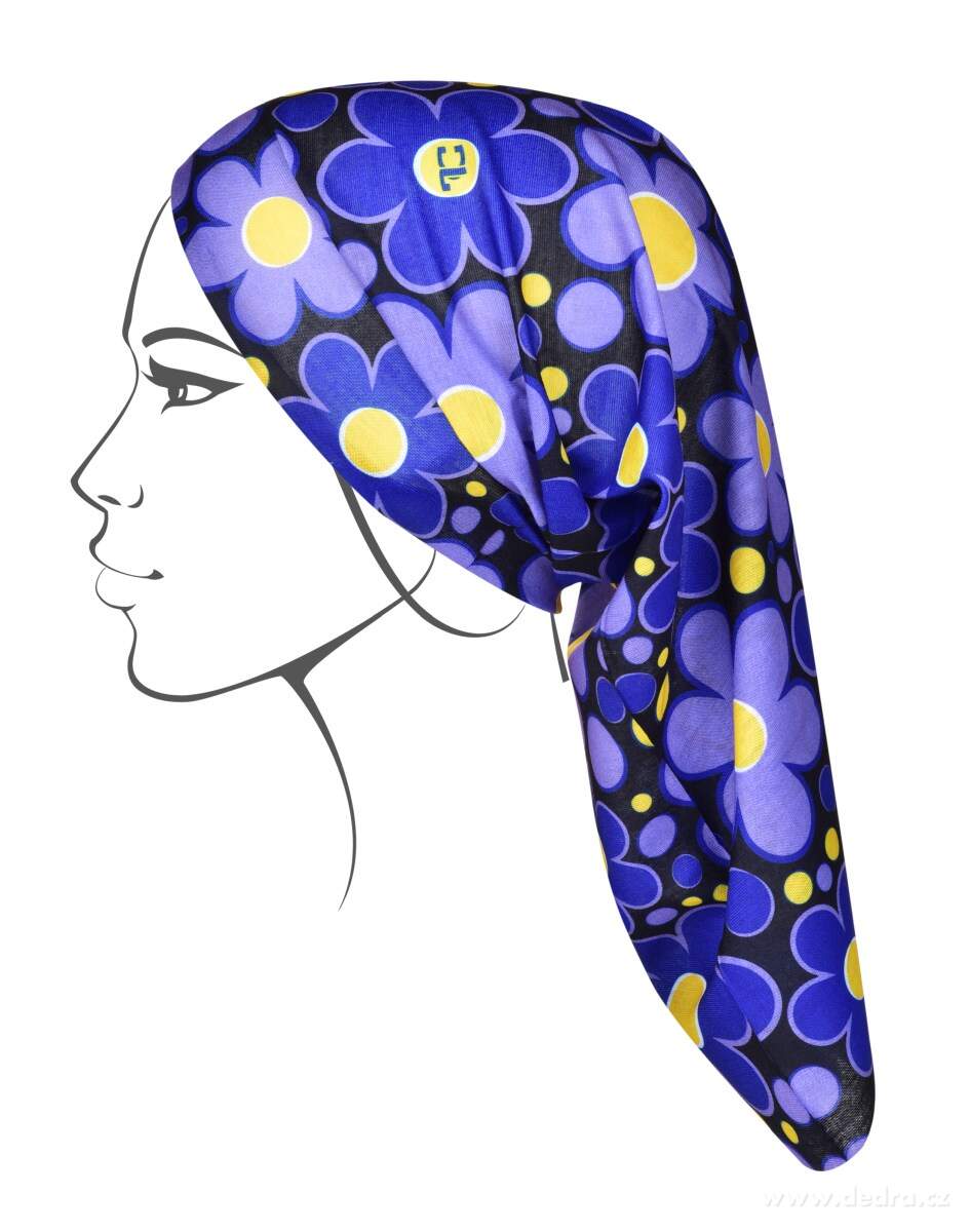 AIRFLEX, multifunkční šátek, pro sport & ochranu, univerzální velikost, DAISY, modrý – náhled 4 | Grand Móda