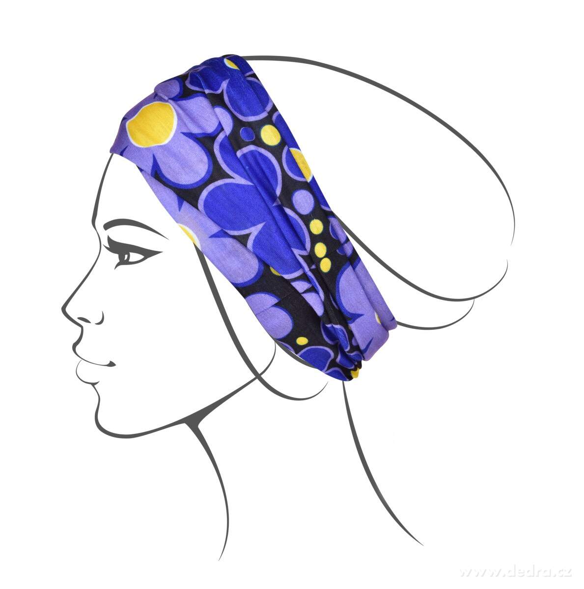 AIRFLEX, multifunkční šátek, pro sport & ochranu, univerzální velikost, DAISY, modrý – náhled 5 | Grand Móda