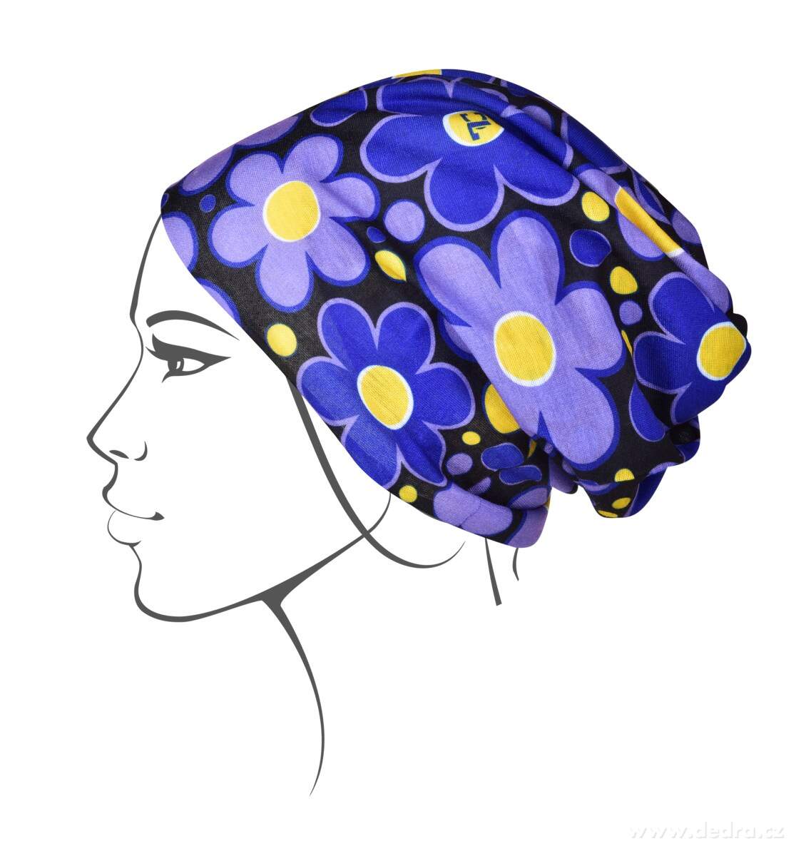 AIRFLEX, multifunkční šátek, pro sport & ochranu, univerzální velikost, DAISY, modrý – náhled 6 | Grand Móda