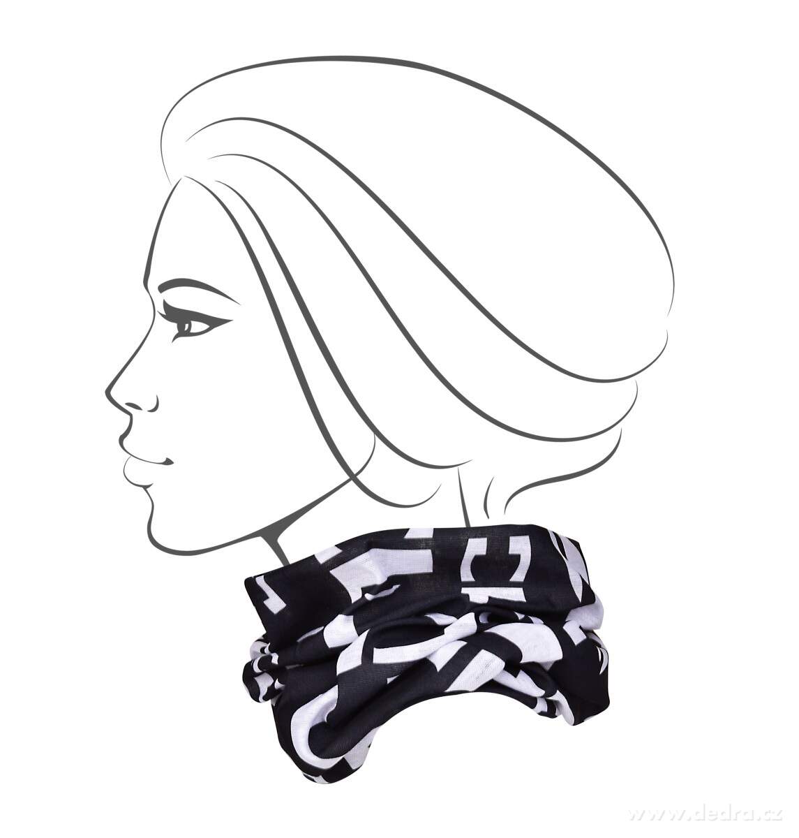 AIRFLEX, multifunkční šátek, pro sport & ochranu, univerzální velikost, MONOGRAM FC – náhled 4 | Grand Móda