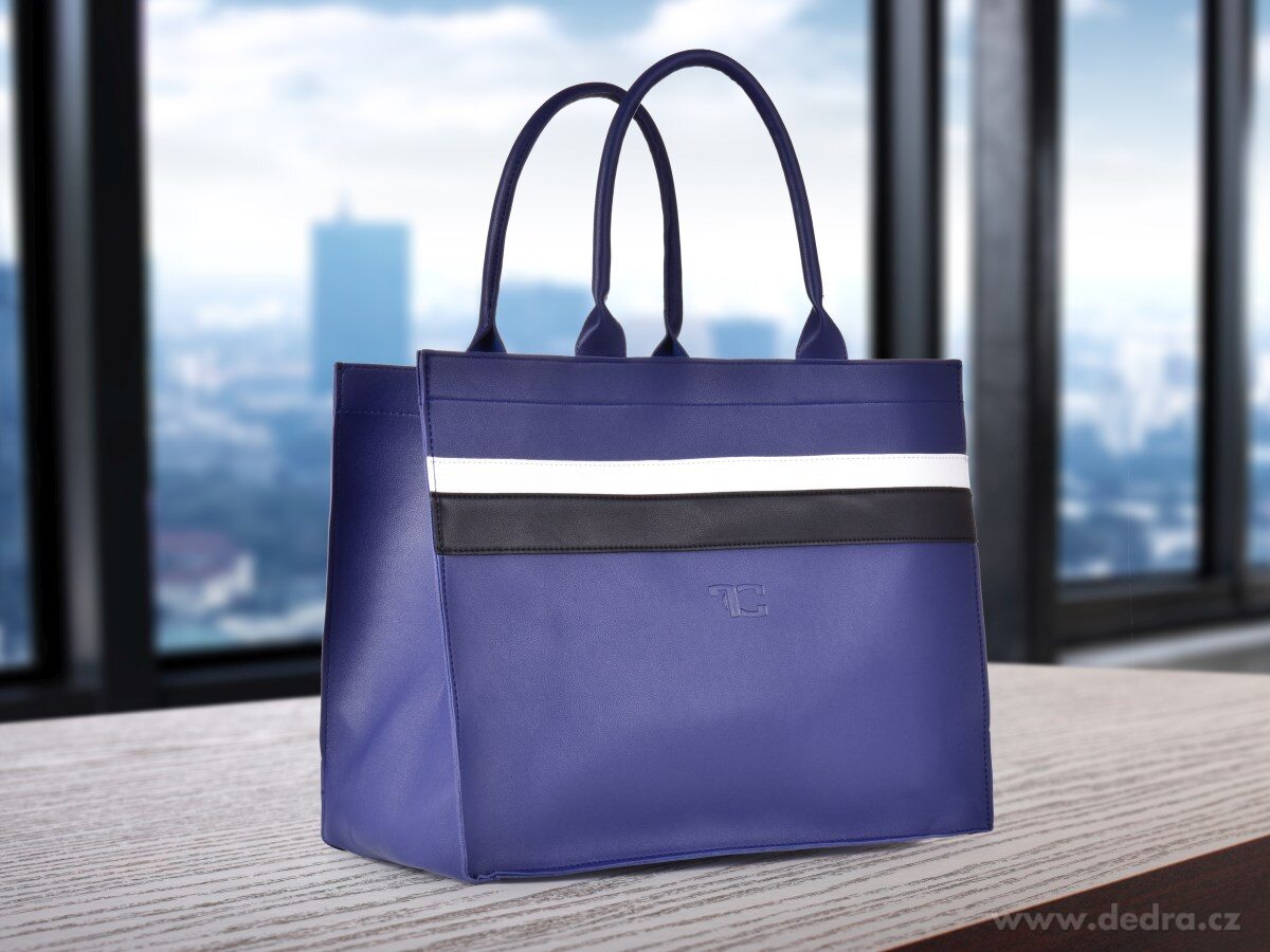 FC SHOPPER BAG elegantní taška s pruhy – náhled 3 | Grand Móda