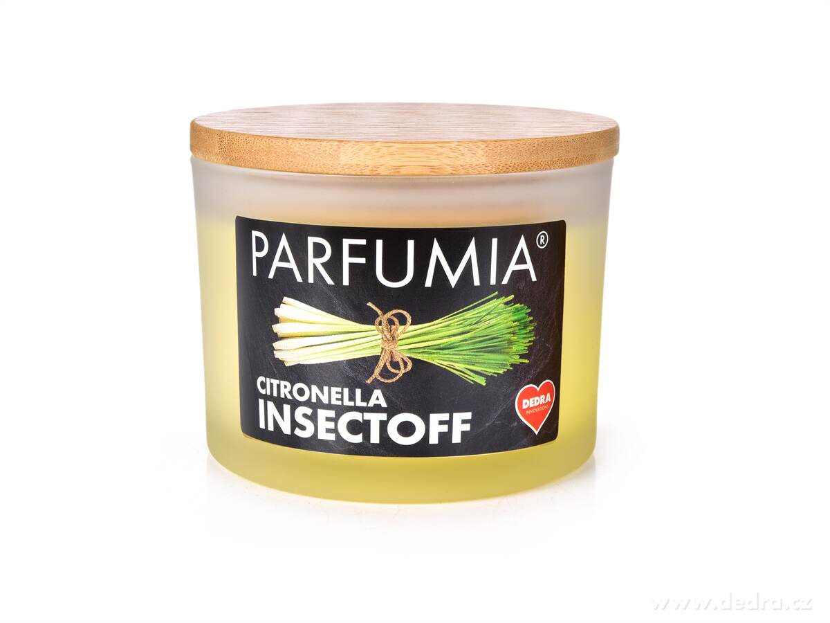 CITRONELLA INSECTOFF, venkovní sójová svíčka, 2 knoty, PARFUMIA®, 400 ml – náhled 4 | Grand Móda