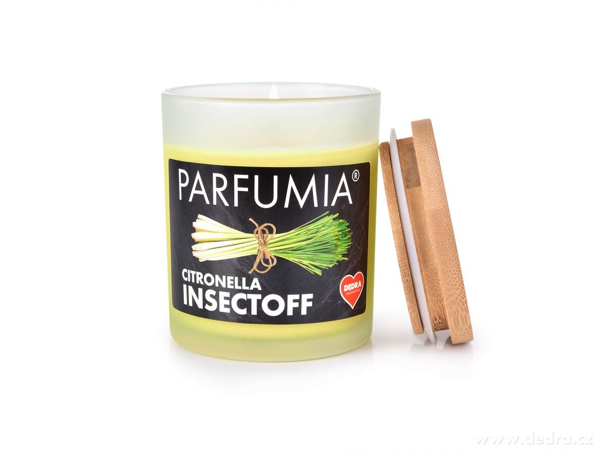 CITRONELLA INSECTOFF, venkovní sójová svíčka, PARFUMIA®, 250 ml – náhled 4 | Grand Móda