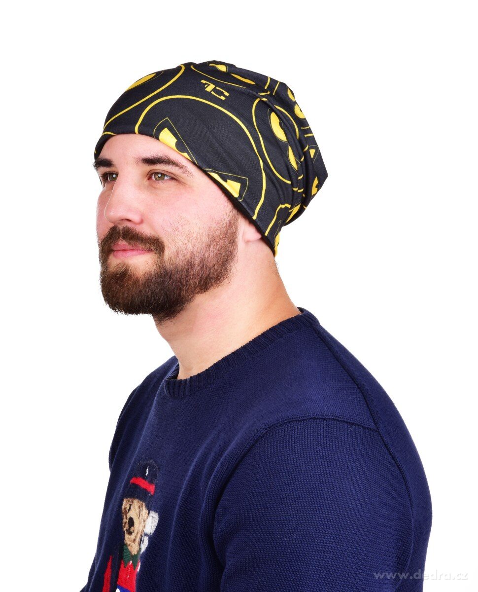 REBELITO®, černá hřejivá zimní čepice s měkkou podšívkou – náhled 3 | Grand Móda