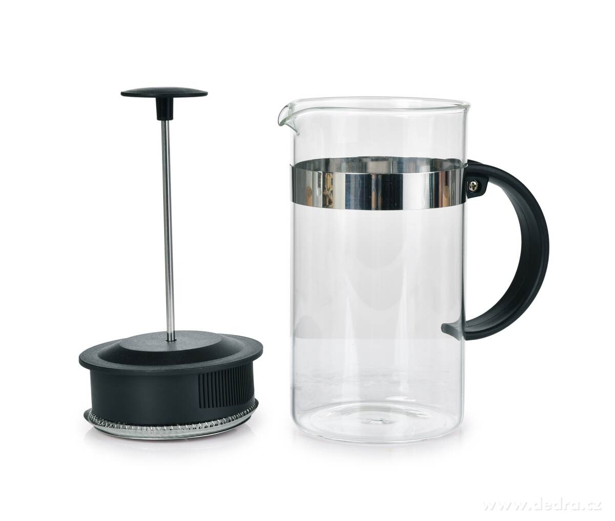 BARISTA, 1 L FRENCH PRESS konvice na kávu a čaj z borosilikátového skla, černá – náhled 4 | Grand Móda