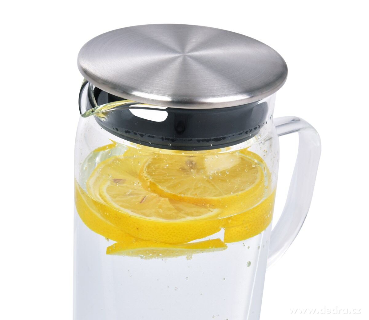 BOROSIL, karafa 1, 5 L z borosilikátového skla s nerezovou zátkou – náhled 5 | Grand Móda