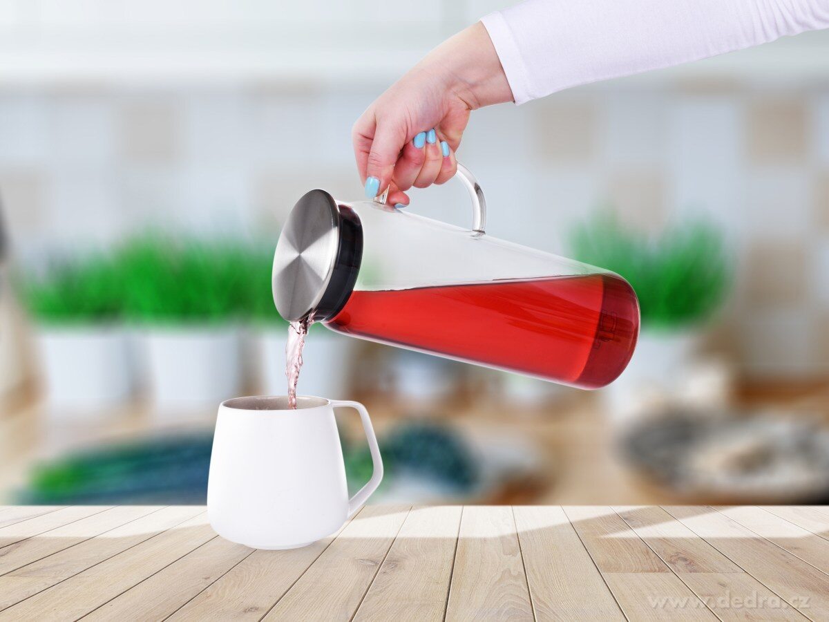 BOROSIL, karafa 1, 5 L z borosilikátového skla s nerezovou zátkou – náhled 6 | Grand Móda