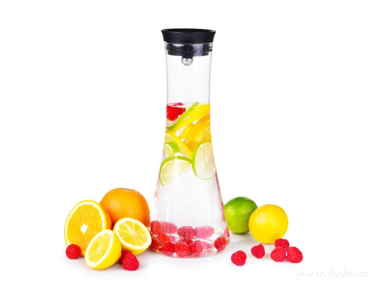 1400 ml karafa z borosilikátového skla s výklopnou zátkou, FC BOROSIL GLASS | Sklenďné, porcelánové i nerez | Grand Móda