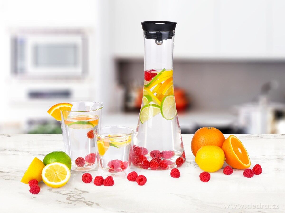 1400 ml karafa z borosilikátového skla s výklopnou zátkou, FC BOROSIL GLASS – náhled 3 | Grand Móda