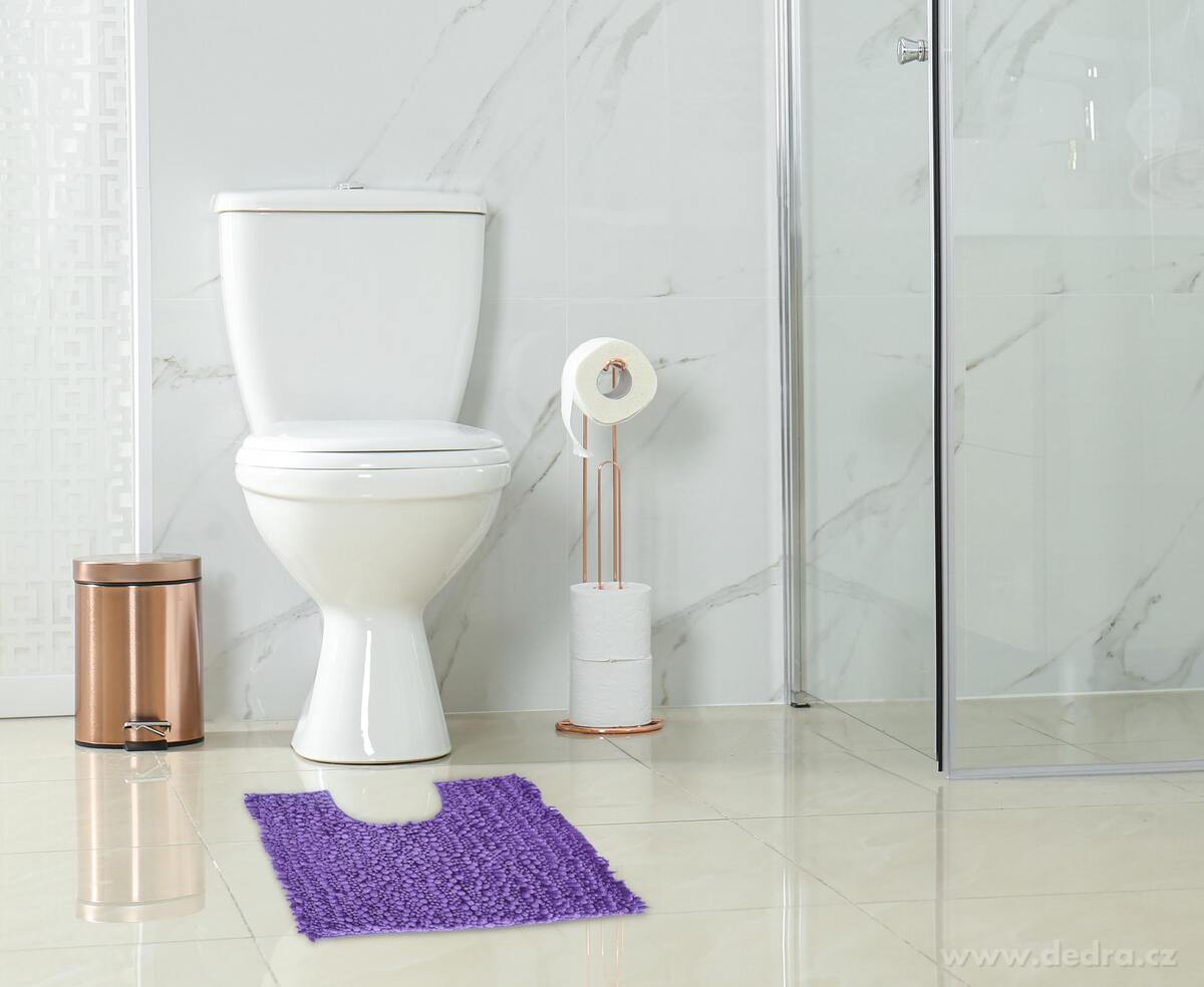 SASANKA®, WC předložka, 50 × 45 cm, jemné 3D mikrovlákno, protiskluzová úprava, šeříková – náhled 3 | Grand Móda