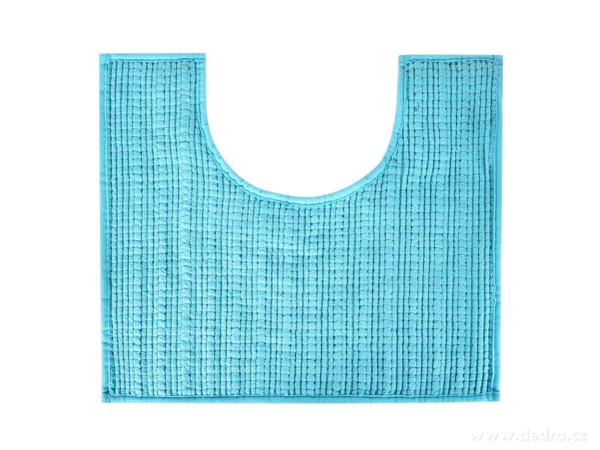 SASANKA®, WC předložka, 50 × 45 cm, jemné 3D mikrovlákno, protiskluzová úprava, tyrkysová – náhled 2 | Grand Móda