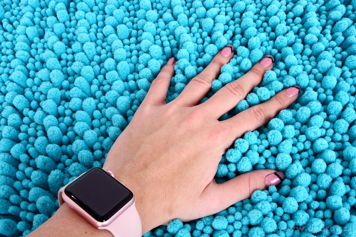 SASANKA®, WC předložka, 50 × 45 cm, jemné 3D mikrovlákno, protiskluzová úprava, tyrkysová – náhled 4 | Grand Móda