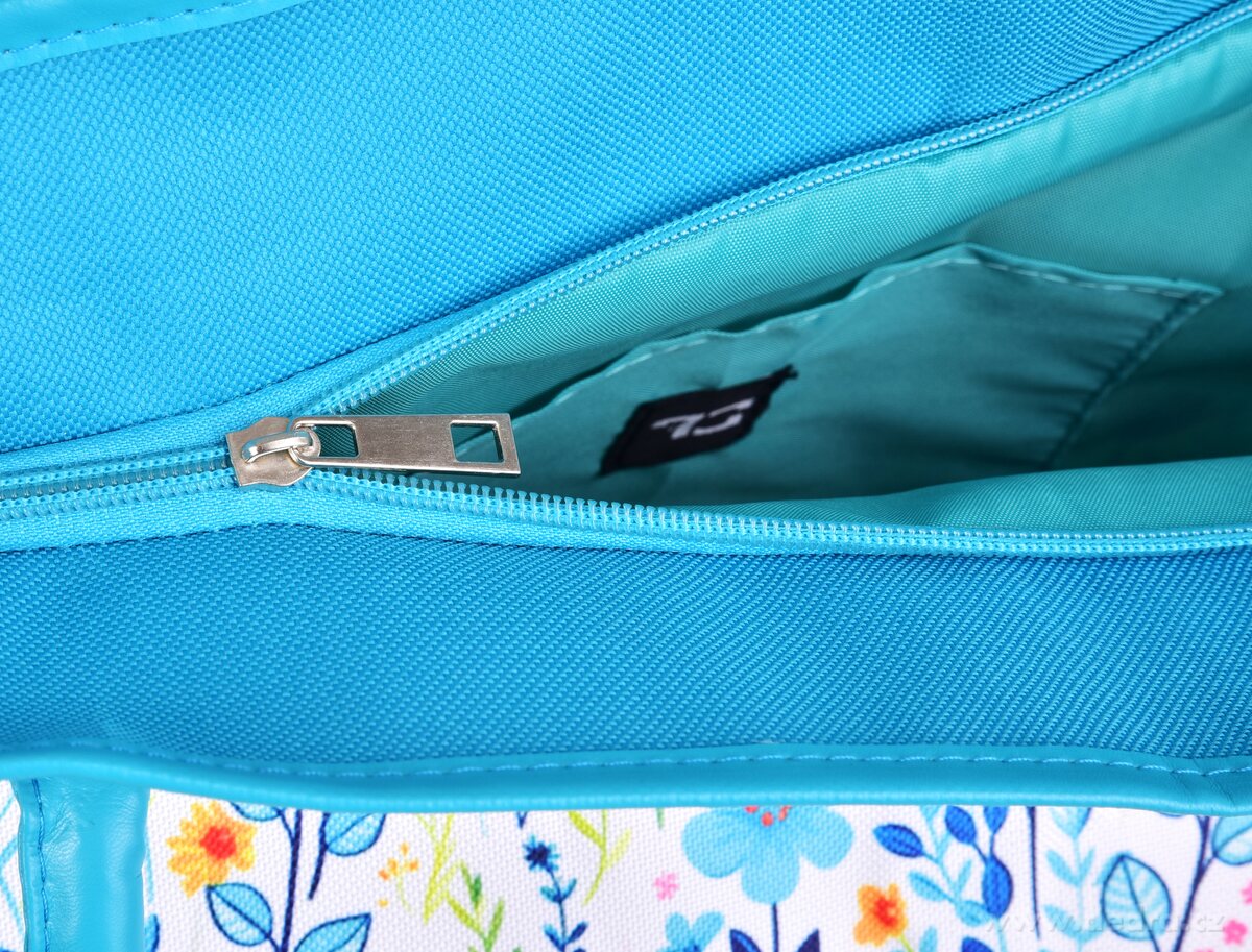 FLOWERS | Velk├í textiln├ş kabelka na zip | oboustrann├Ż kv─Ťtinov├Ż motiv & vnit┼Ön├ş kapsa - obr├ízek 6 | Ta┼íky a kabelky | Grand M├│da