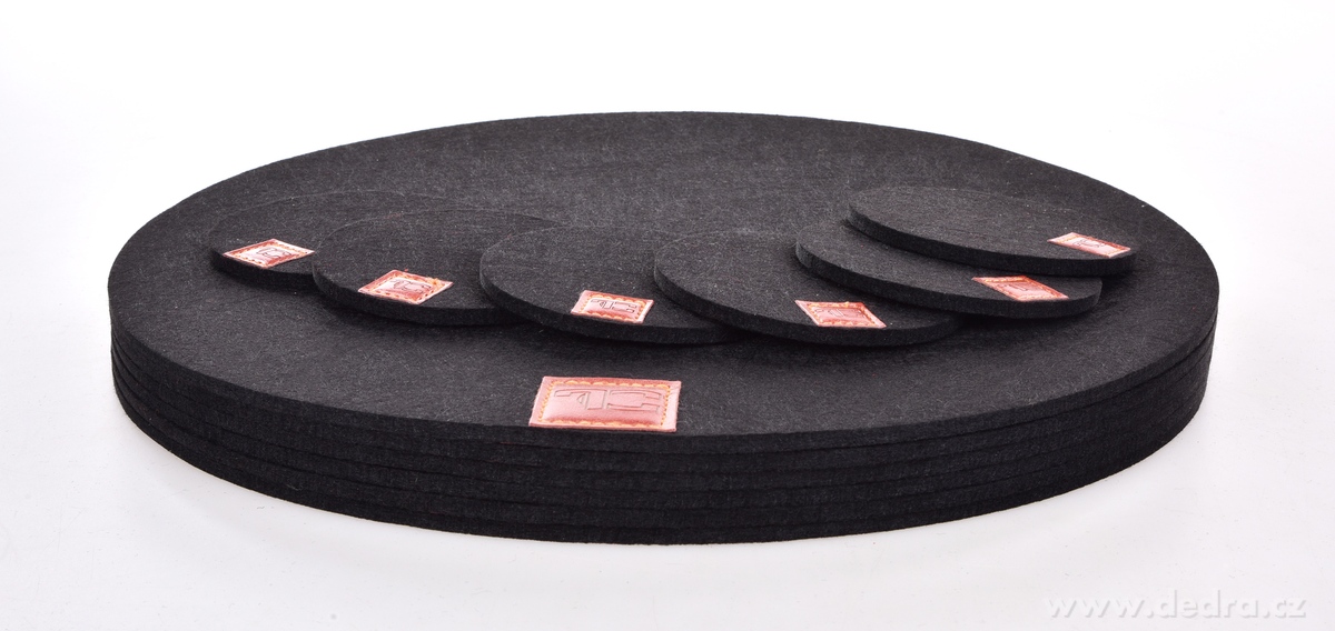 GoEco®, sada 12 ks kulatých prostírání z plsti (filcu), podložky pod talíře z měkkého materiálu – náhled 2 | Grand Móda