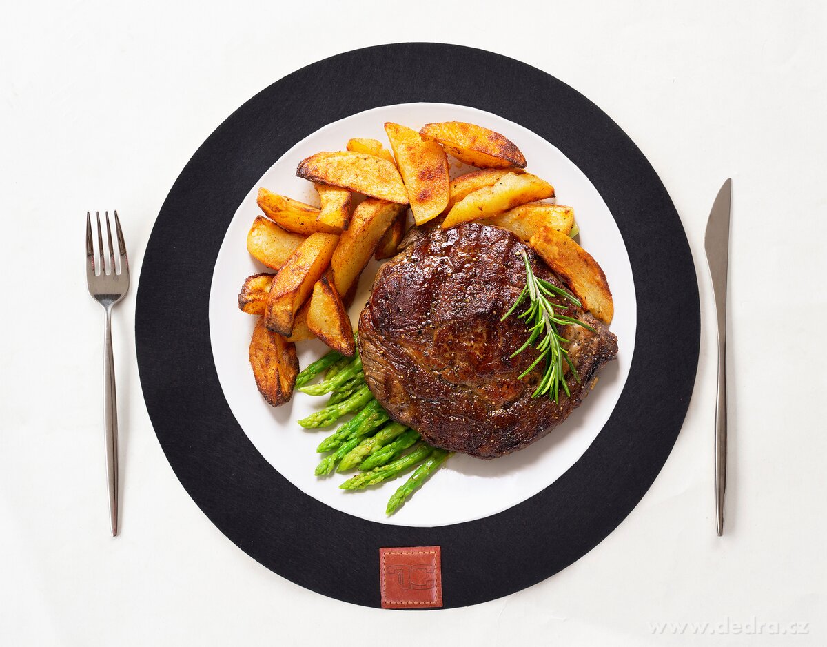 GoEco®, sada 12 ks kulatých prostírání z plsti (filcu), podložky pod talíře z měkkého materiálu – náhled 3 | Grand Móda