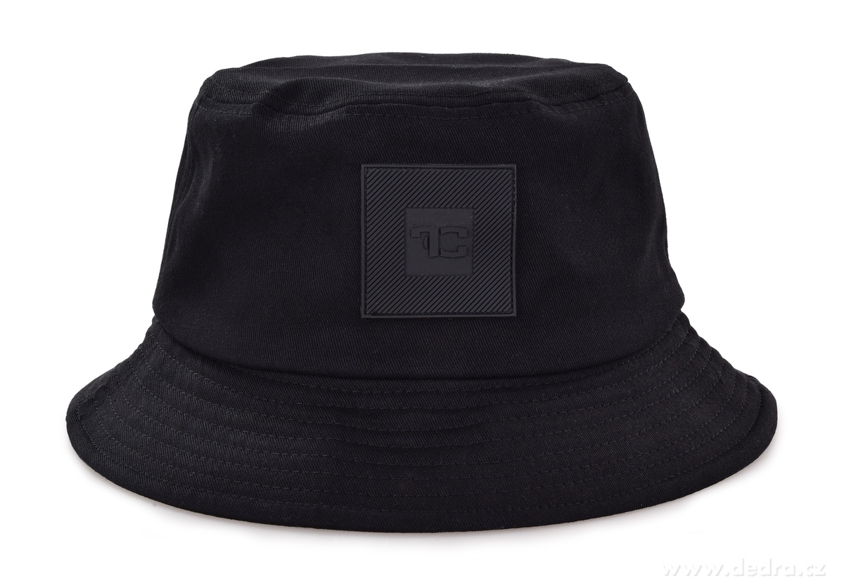 FC BLACK BADGE, Bavlněný klobouk BUCKET HAT s monogramem FC, černý, obvod 58 cm | îepice, íály a rukavice | Grand Móda