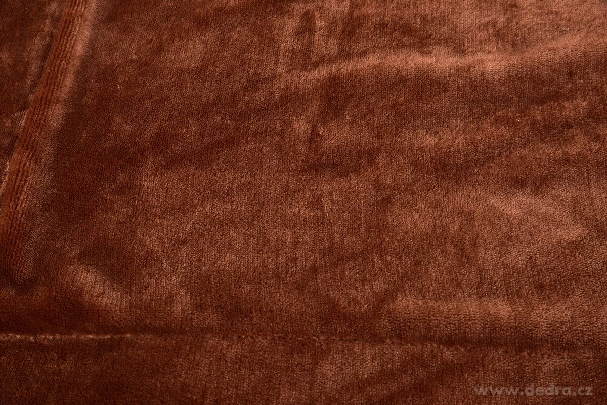LAGOON DREAM, dvouvrstvá luxusní přikrývka 150 × 200 cm, LAGOON VELVET & hebká imitace beránka, čokoládová – náhled 3 | Grand Móda
