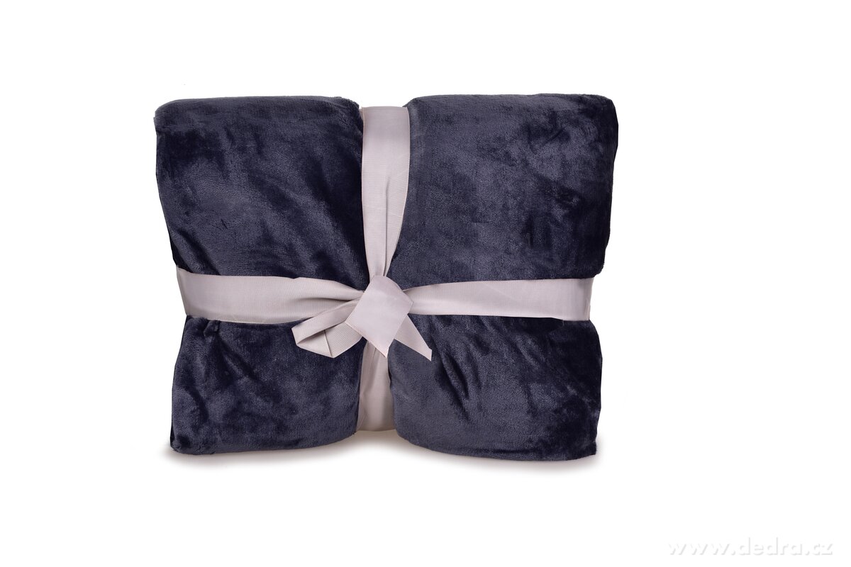 LAGOON DREAM, dvouvrstvá luxusní přikrývka 150 × 200 cm, LAGOON VELVET & hebká imitace beránka, šedomodrá – náhled 4 | Grand Móda