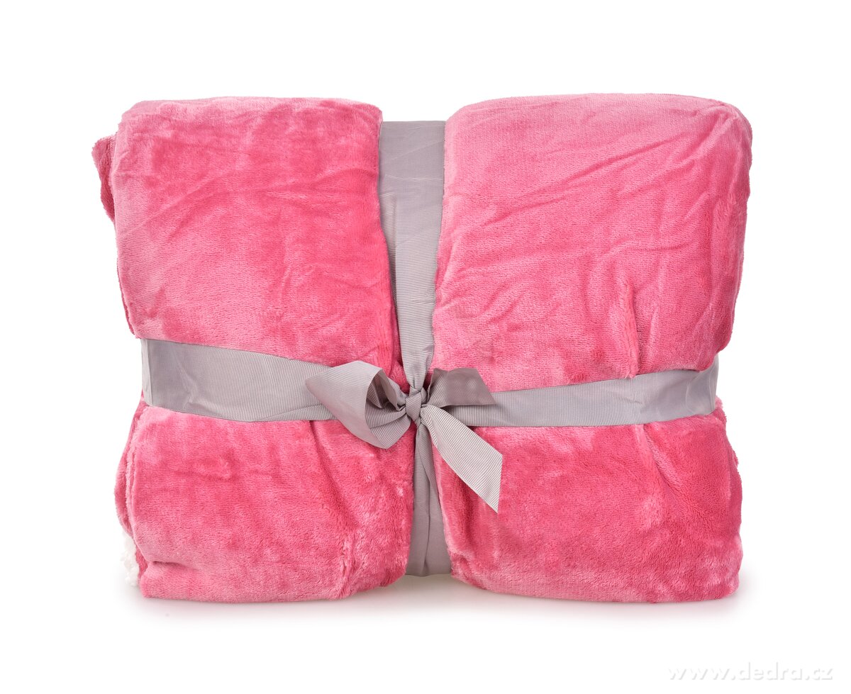 LAGOON DREAM, dvouvrstvá luxusní přikrývka 150 × 200 cm, LAGOON VELVET & hebká imitace beránka, růžová – náhled 2 | Grand Móda
