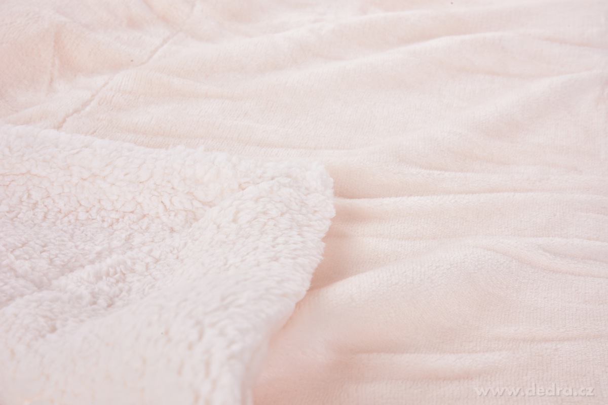 LAGOON DREAM, dvouvrstvá luxusní přikrývka 150 × 200 cm, LAGOON VELVET & hebká imitace beránka, přírodní | Deky a přehozy | Grand Móda