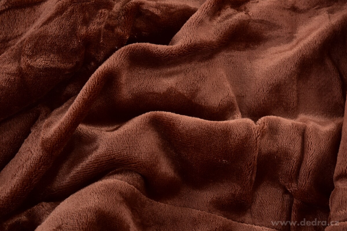 LAGOON DREAM, dvouvrstvá luxusní přikrývka 150 × 200 cm, LAGOON VELVET & hebká imitace beránka, hnědá – náhled 3 | Grand Móda