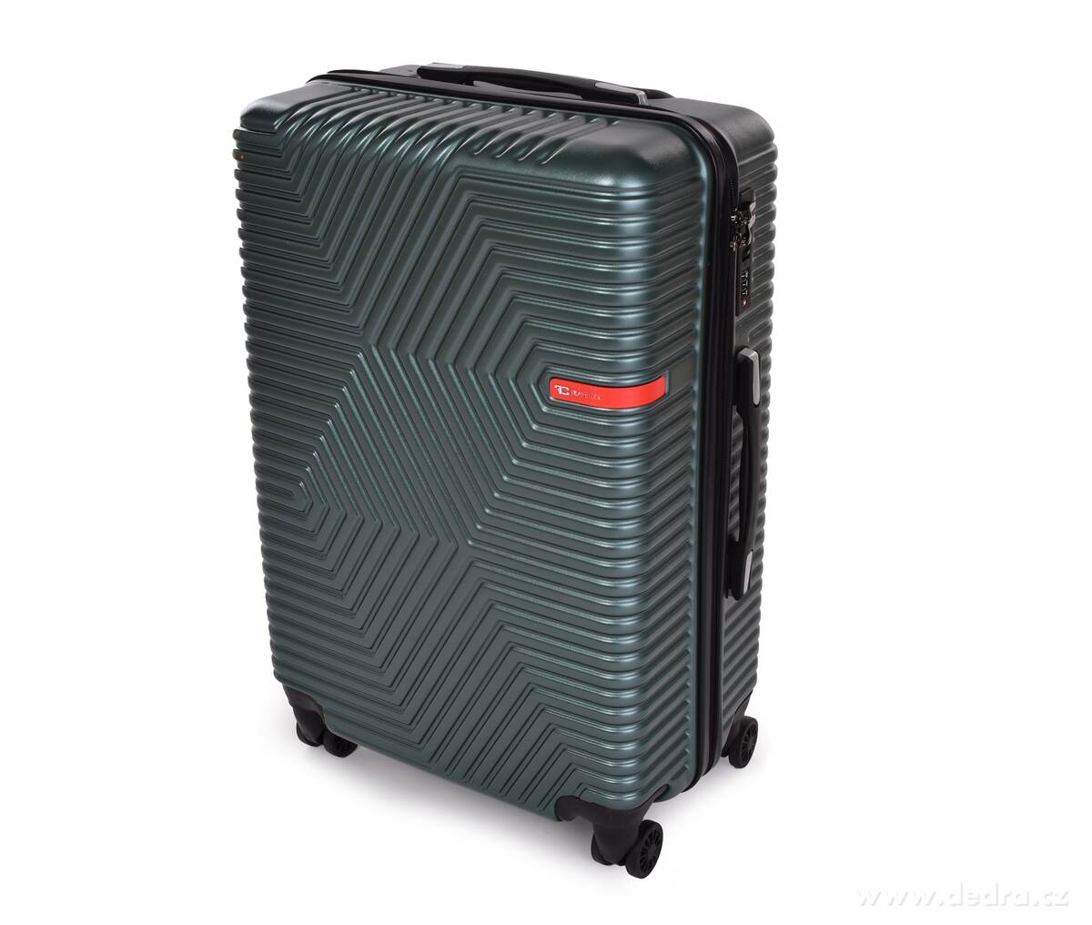 FC TRAVELLER, střední cestovní kufr 66 cm, 4 kolečka 360°, TSA zámek & výsuvná rukojeť, petrolejový