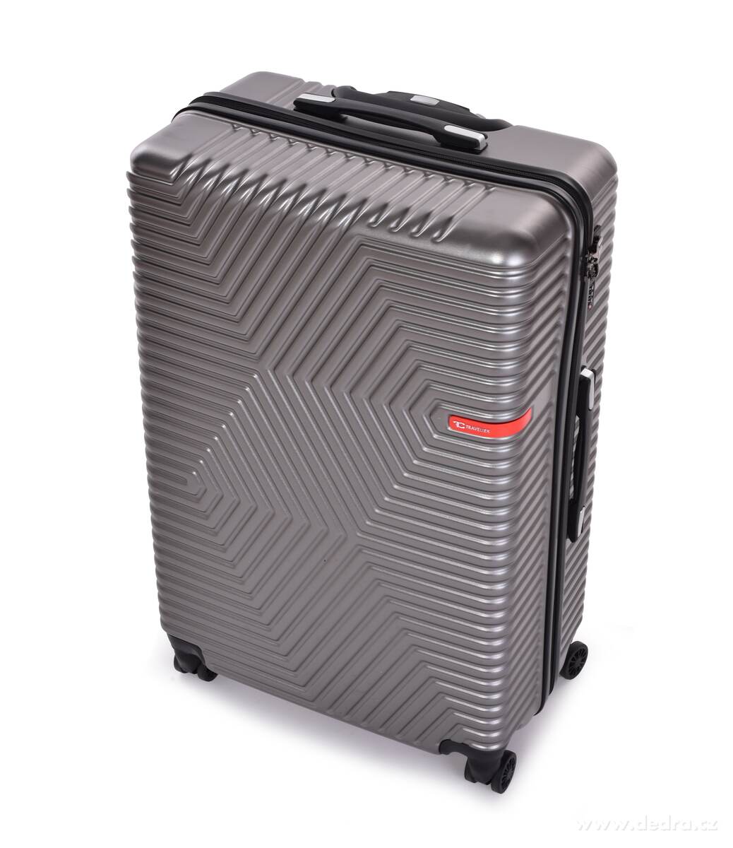 FC TRAVELLER, velký cestovní kufr 76 cm, 4 kolečka 360°, TSA zámek & výsuvná rukojeť, platinový