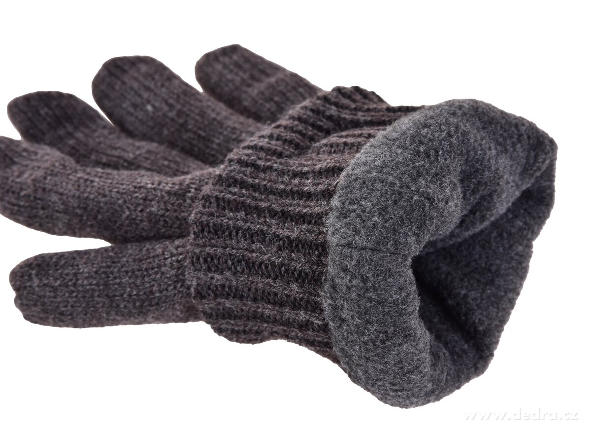 FC BLACK BADGE | antracitov├ę zimn├ş pleten├ę rukavice s m─Ťkkou h┼Öejivou pod┼í├şvkou - obr├ízek 2 | ─îepice, ┼í├íly a rukavice | Grand M├│da