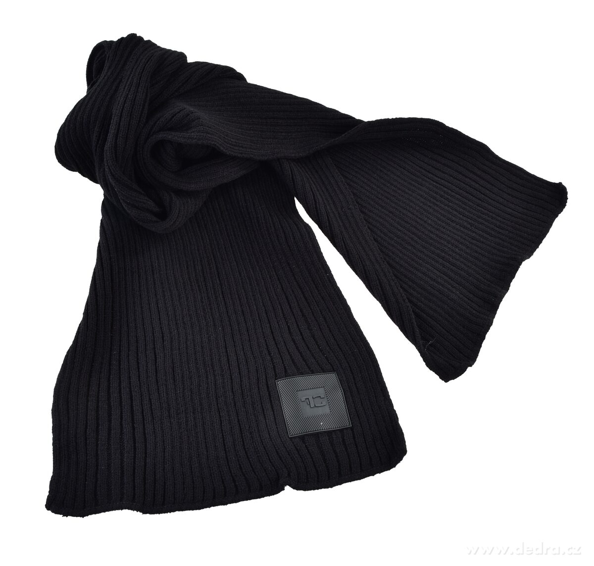 FC BLACK BADGE | ─Źern├í ┼żebrovan├í pleten├í ┼í├íla s h┼Öejiv├Żm efektem & logem - obr├ízek 2 | ─îepice, ┼í├íly a rukavice | Grand M├│da