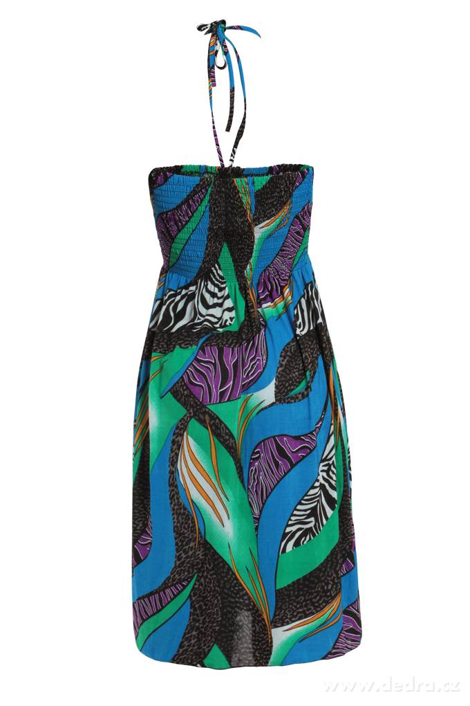 MARION, modro-zelené šaty – náhled 2 | Grand Móda