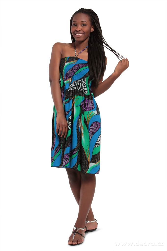 MARION, modro-zelené šaty – náhled 5 | Grand Móda