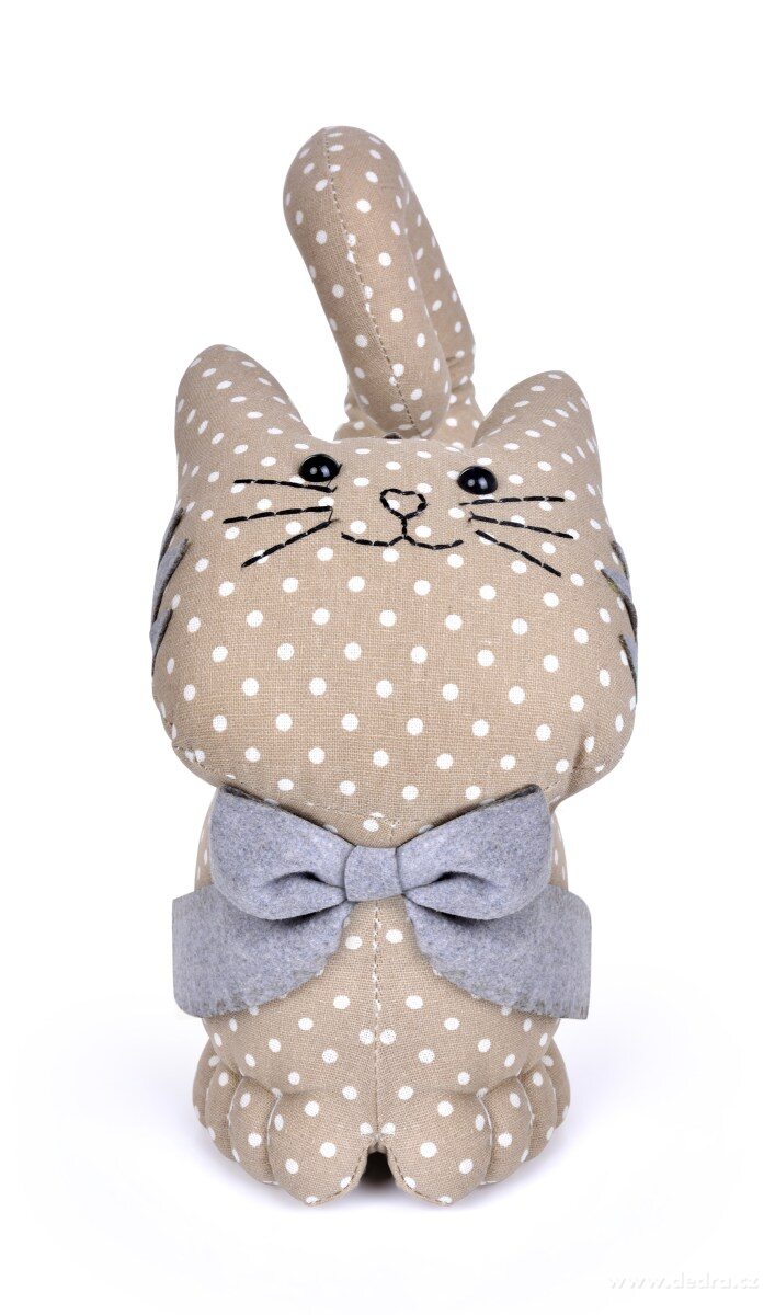 Dveřní textilní zarážka ve tvaru kočky – náhled 2 | Grand Móda