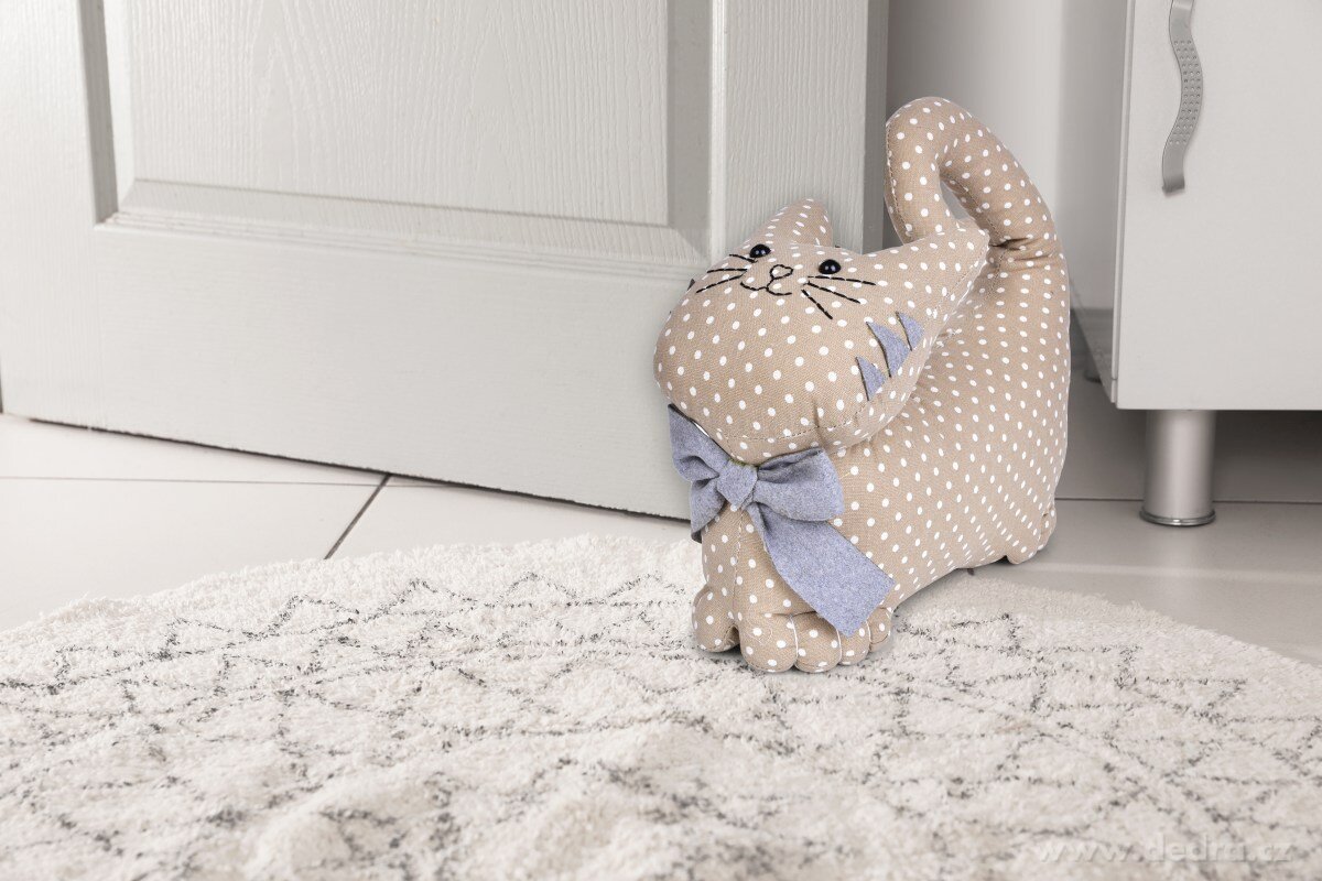 Dveřní textilní zarážka ve tvaru kočky – náhled 6 | Grand Móda