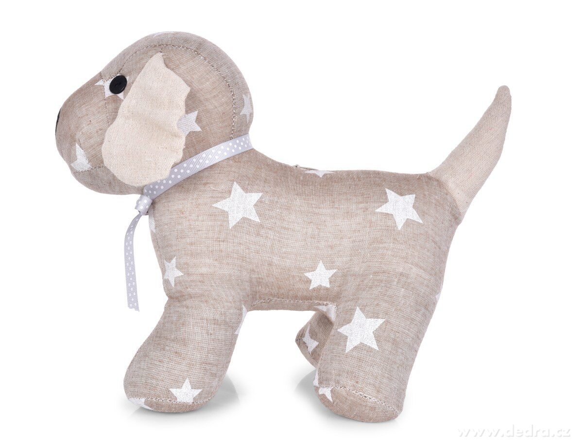 Dveřní textilní zarážka ve tvaru psa s hvězdičkami – náhled 2 | Grand Móda