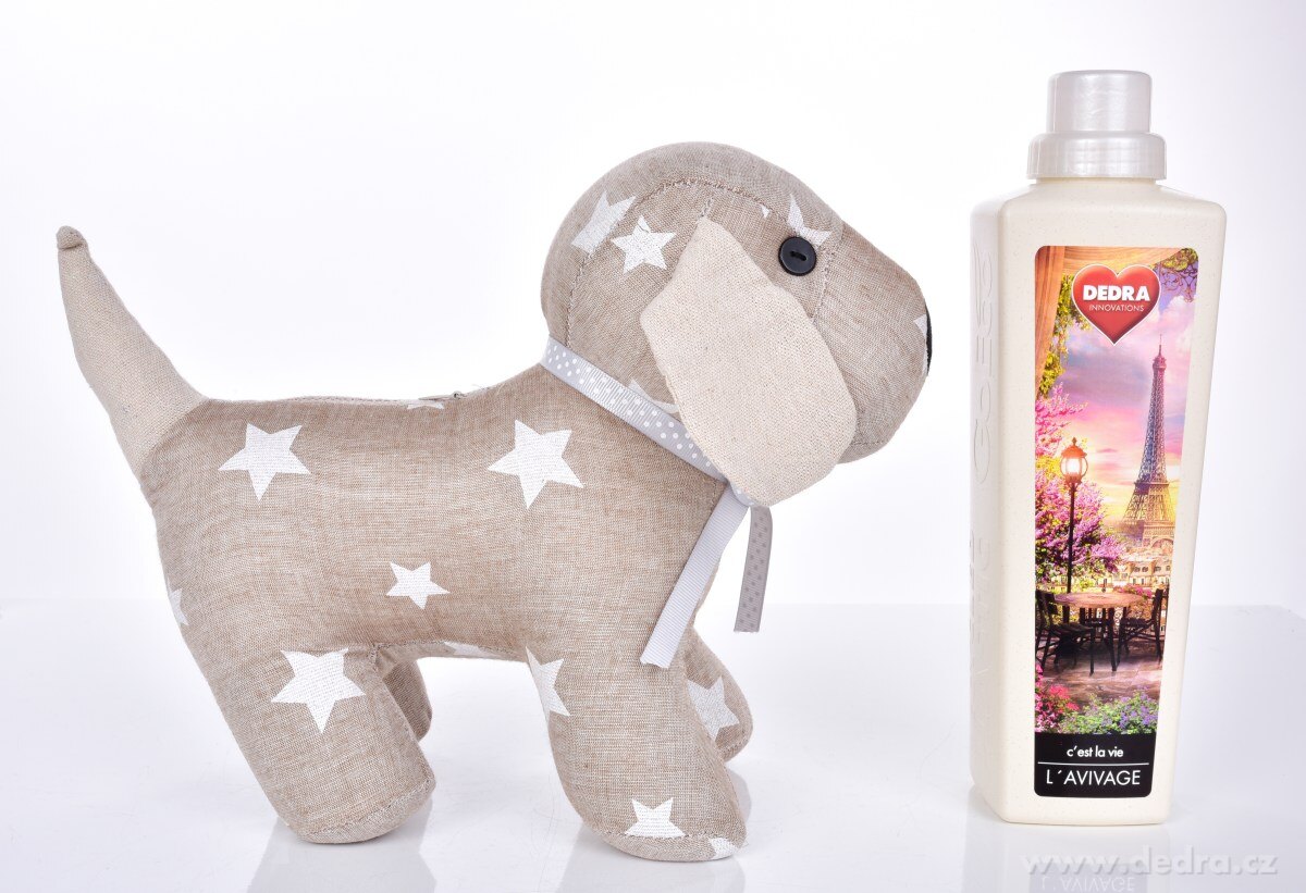 Dveřní textilní zarážka ve tvaru psa s hvězdičkami – náhled 6 | Grand Móda