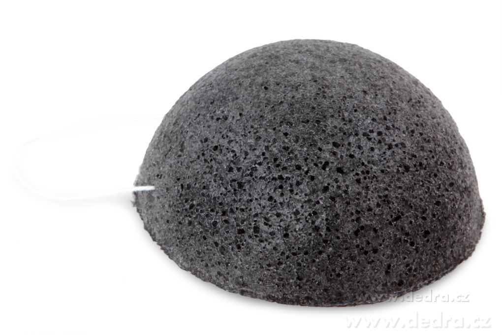 GoEco®, konjaková houbička na mytí pleti, s bambusovým uhlím, pro čistou a svěží pleť – náhled 5 | Grand Móda