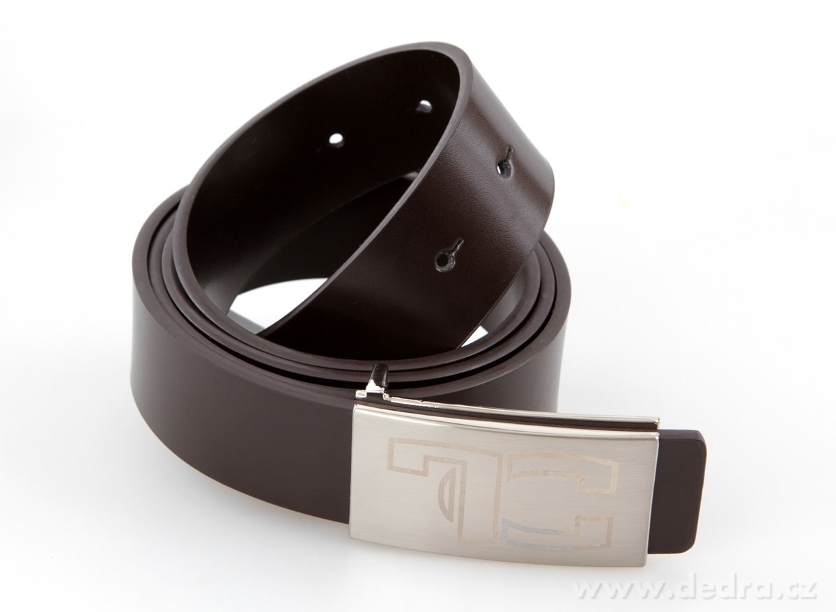 Kožený opasek, tmavě hnědý – náhled 2 | Grand Móda