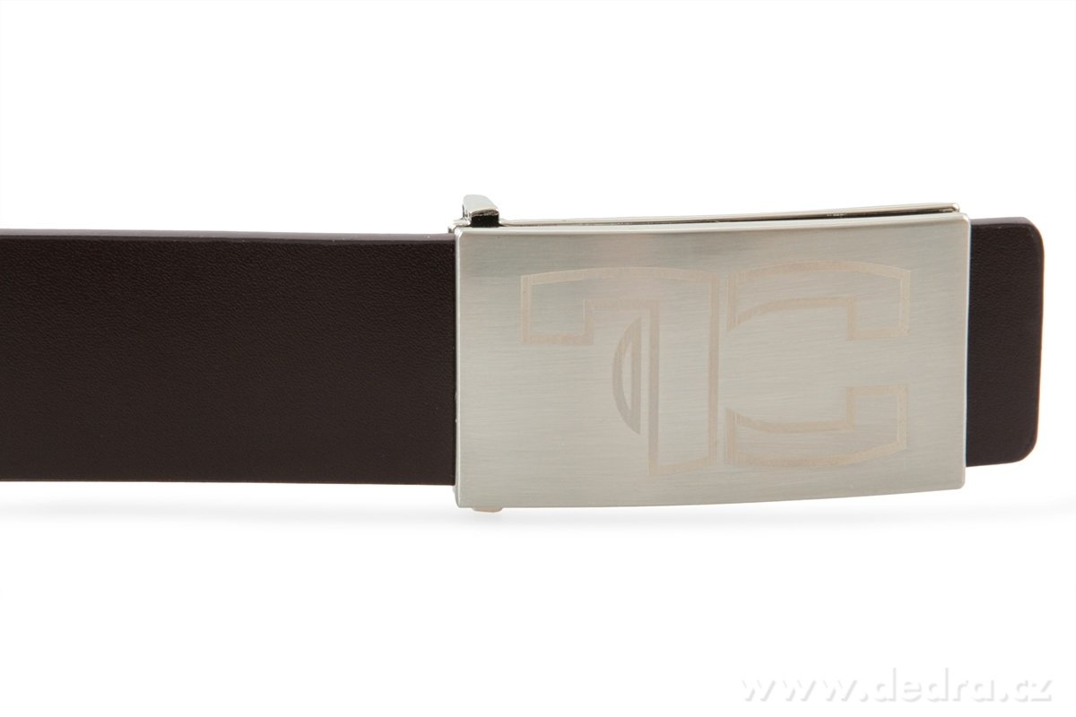 Kožený opasek, tmavě hnědý – náhled 3 | Grand Móda