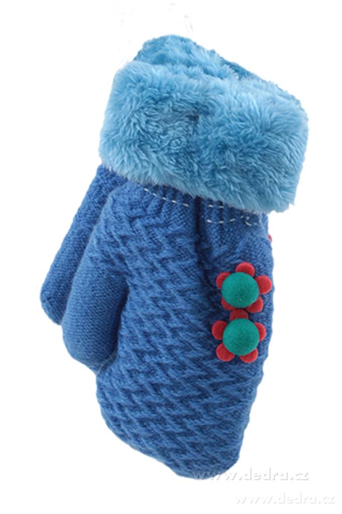 Palčáky - rukavice, dětské, modré – náhled 2 | Grand Móda
