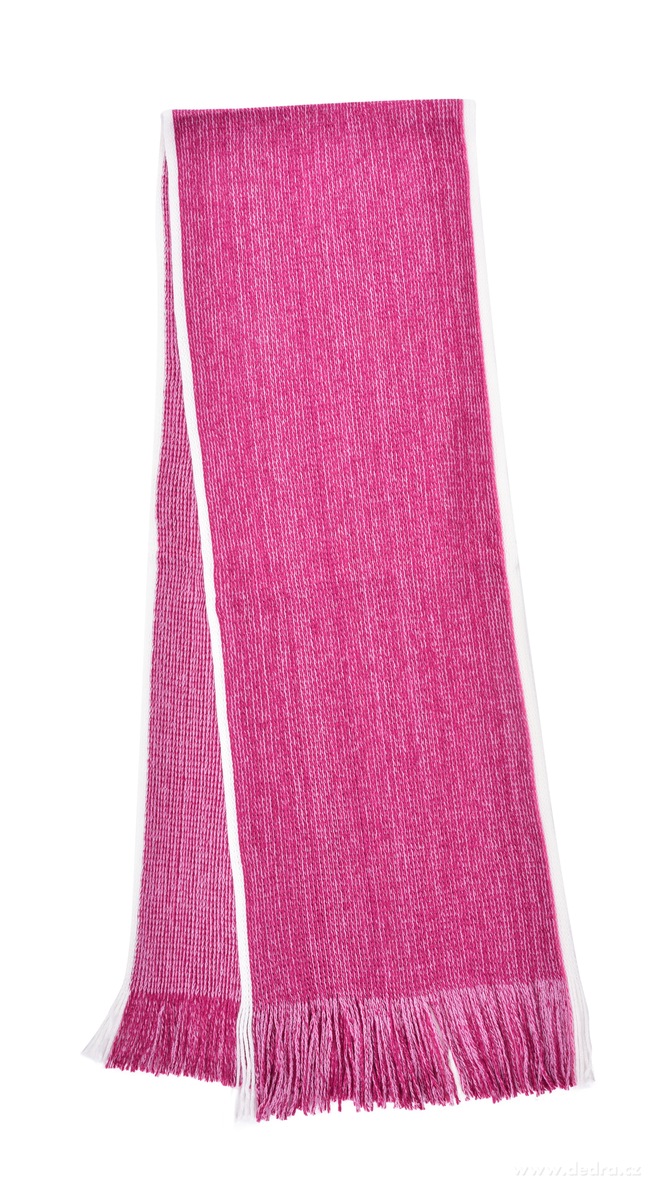 Hebký pletený šál s bílým okrajem – náhled 2 | Grand Móda