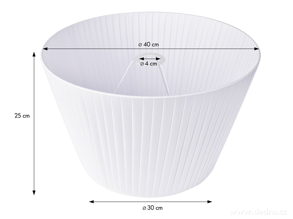 Univerzální XXL textilní stínidlo, Na lampy a lustry, průměr 40 cm – náhled 2 | Grand Móda