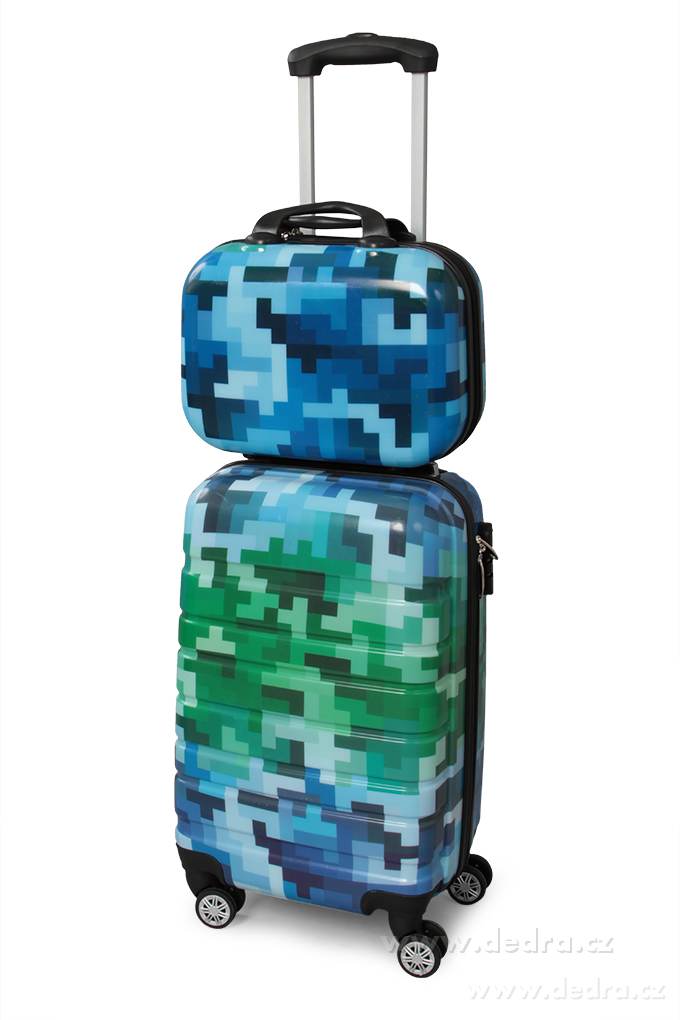 Kufr příruční, BLUE TETRIS – náhled 3 | Grand Móda