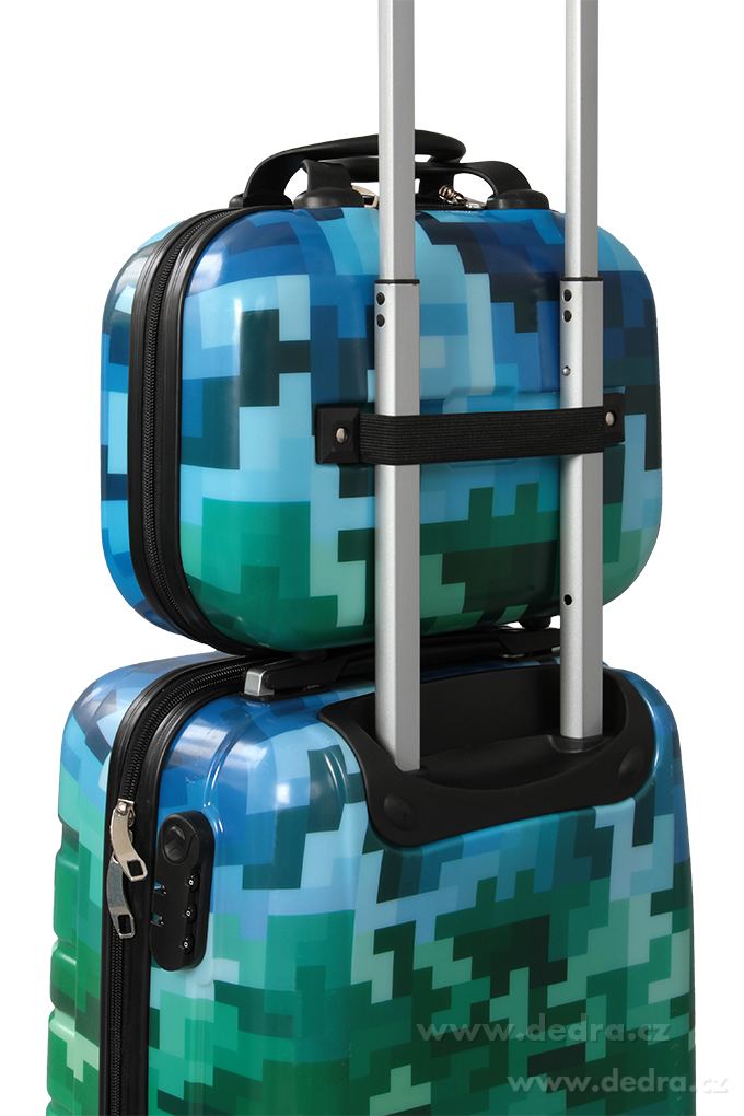 Kufr příruční větší, BLUE TETRIS – náhled 4 | Grand Móda