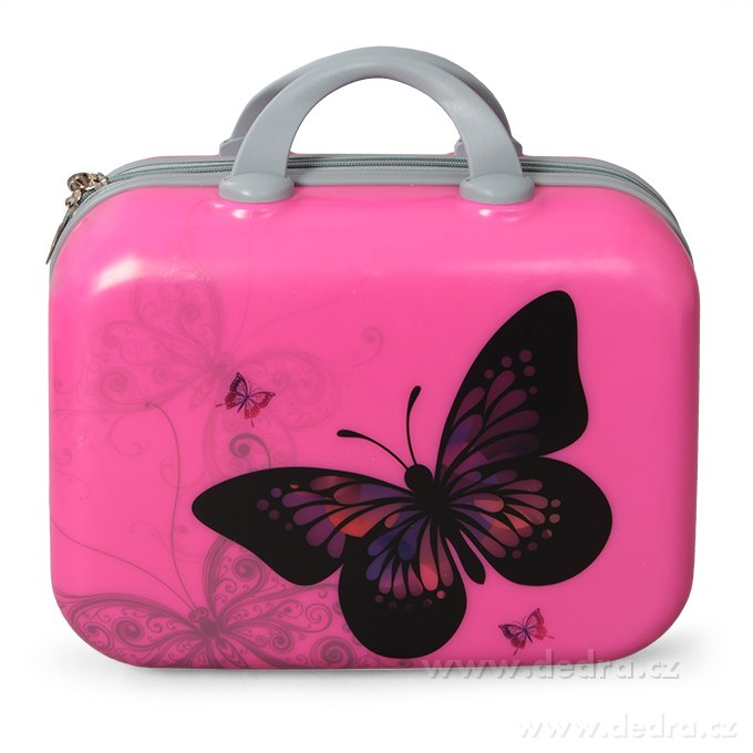 Kufr příruční větší, PINK BUTTERFLY – náhled 2 | Grand Móda