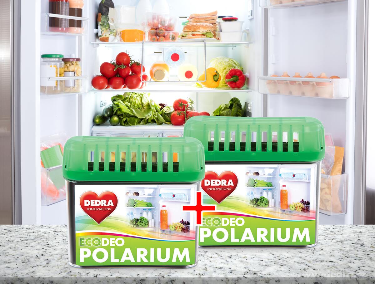 1+1 ZDARMA, POLARIUM DEO, Pohlcovač pachů do lednice, 2× 70 g – náhled 2 | Grand Móda