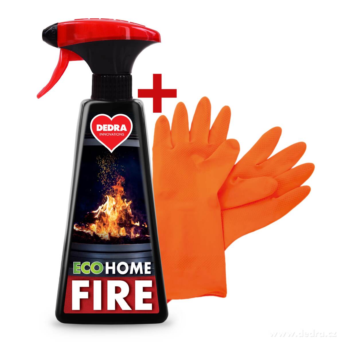 SADA, extra silný čistič skel krbů & kamen, rychlý účinek, HOME FIRE + ZDARMA rukavice